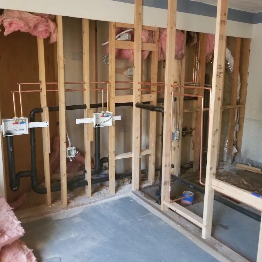 Copper pipe rough-in and plumbing installation in Keokuk
